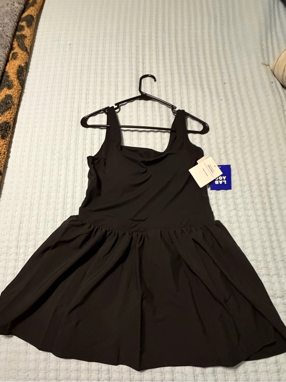 JoyLab Black Scoop-Neck Active Dress